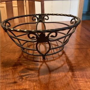 Longaberger wrought iron bowl